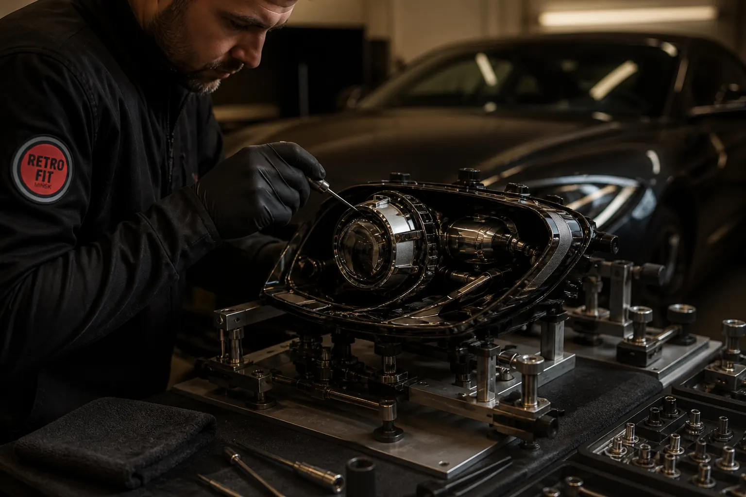 Ремонт фар Aston Martin в Минске 🔧 премиум-диагностика, ретрофит Bi-LED, герметизация и точная настройка света